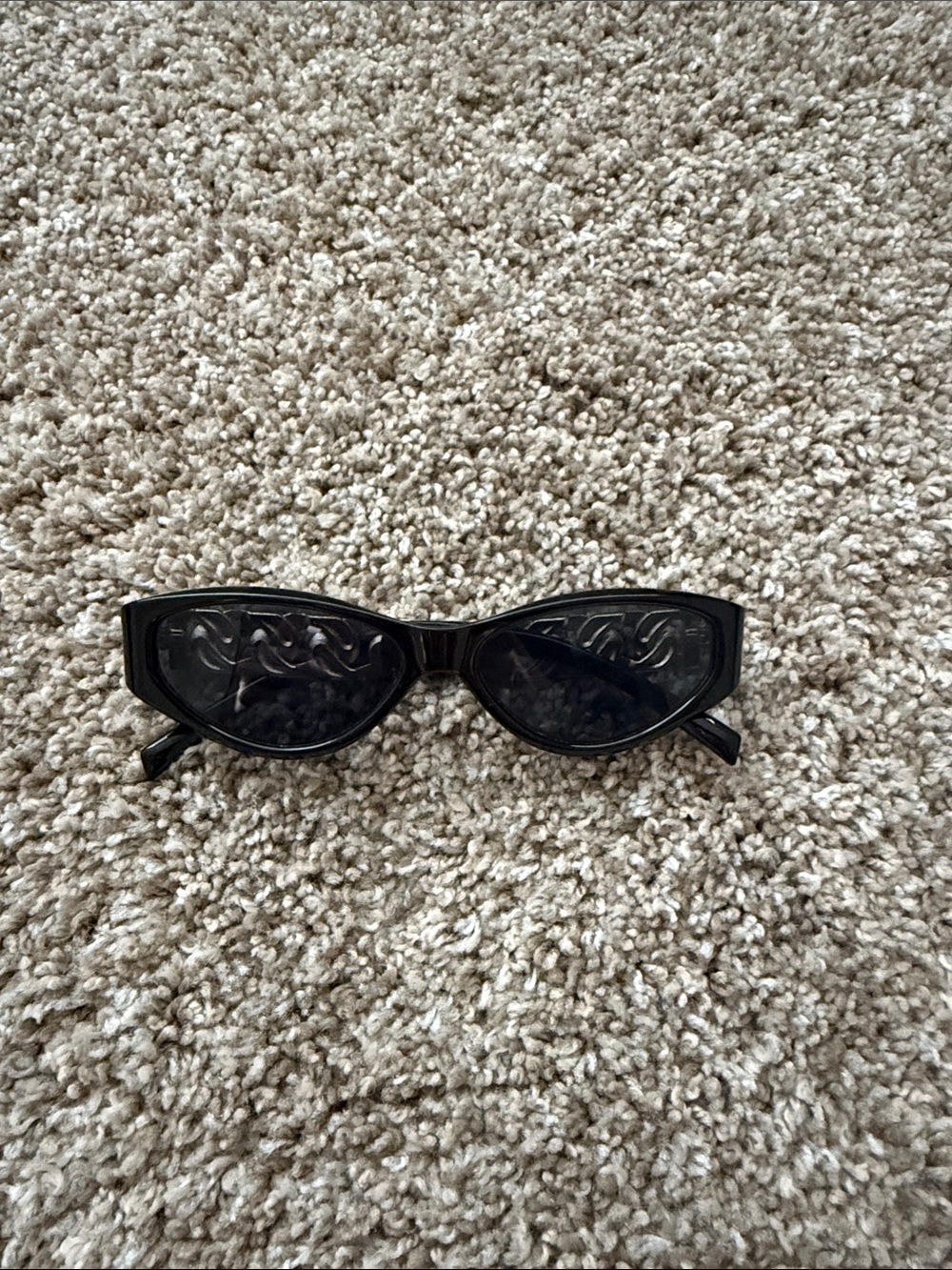 Aldo Black Cat-Eye Sunglasses with Decorative Temples